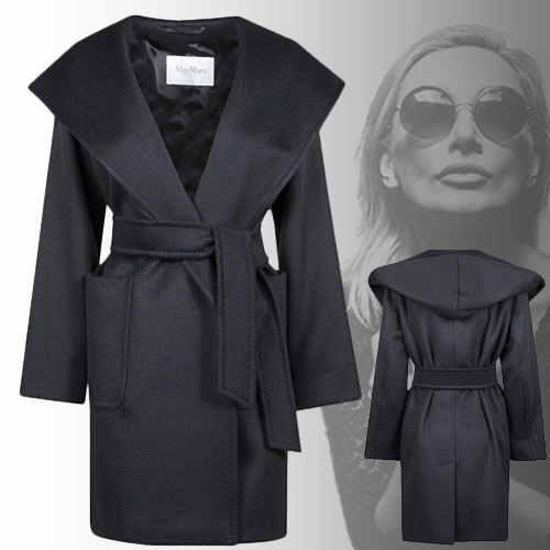 関税負担なし！Max Mara ベルテッド ロングスリーブ コート