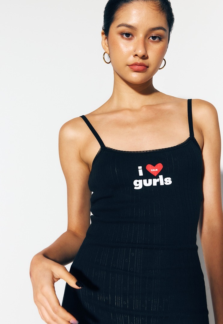 ☆韓国の人気☆【as if calie】☆LOVE GURLS LONG SLEEVELES.S☆