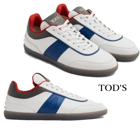 関税込 TOD'S レザー タブ スニーカー トッズ 本革