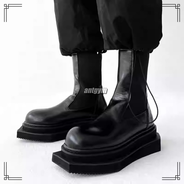 ロング サイドゴアブーツ 厚底 2color