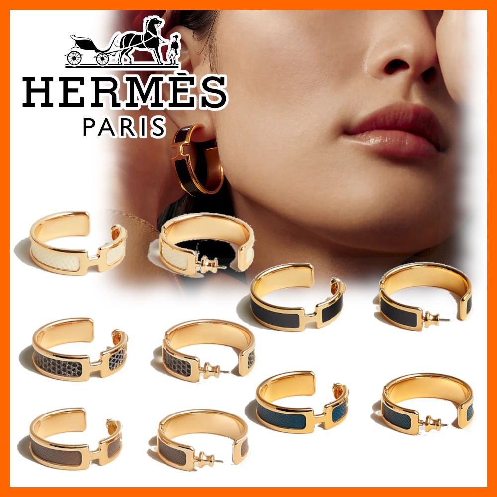 【耳元に輝きを☆】Hermes オランプ ピアス イエローゴールド 耳元に輝きを☆】Hermes オランプ ピアス イエローゴールド