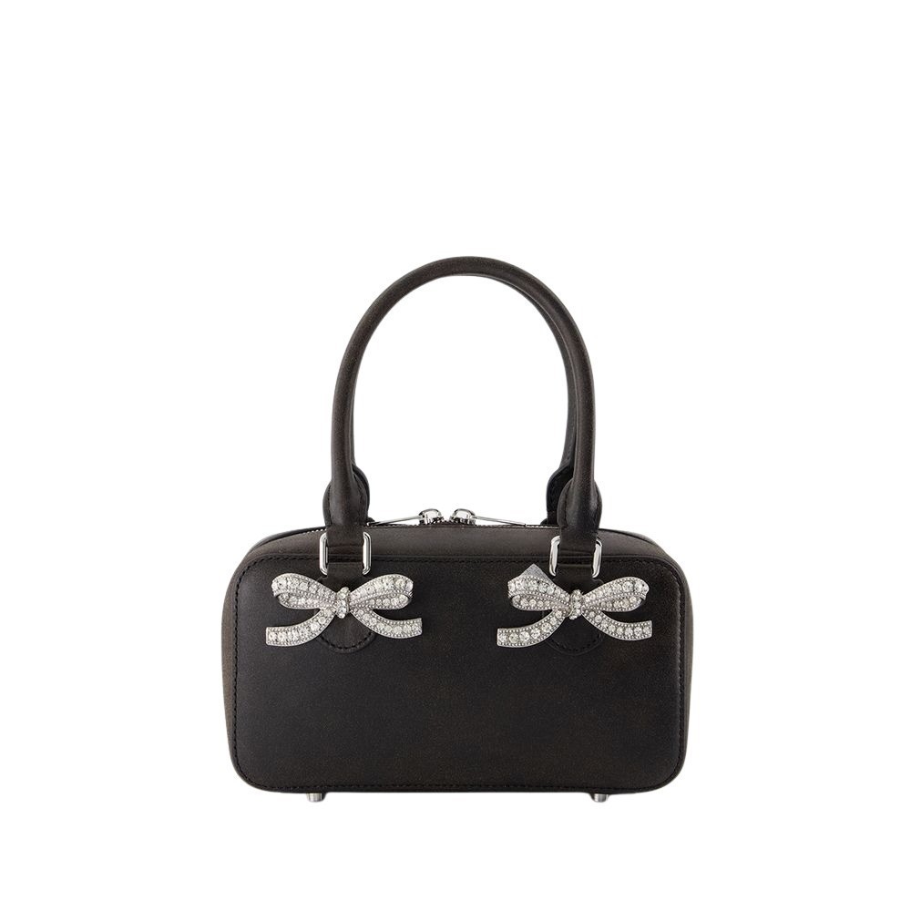 トートバッグ Self-Portrait Mini Tote Bag - Leather - Black