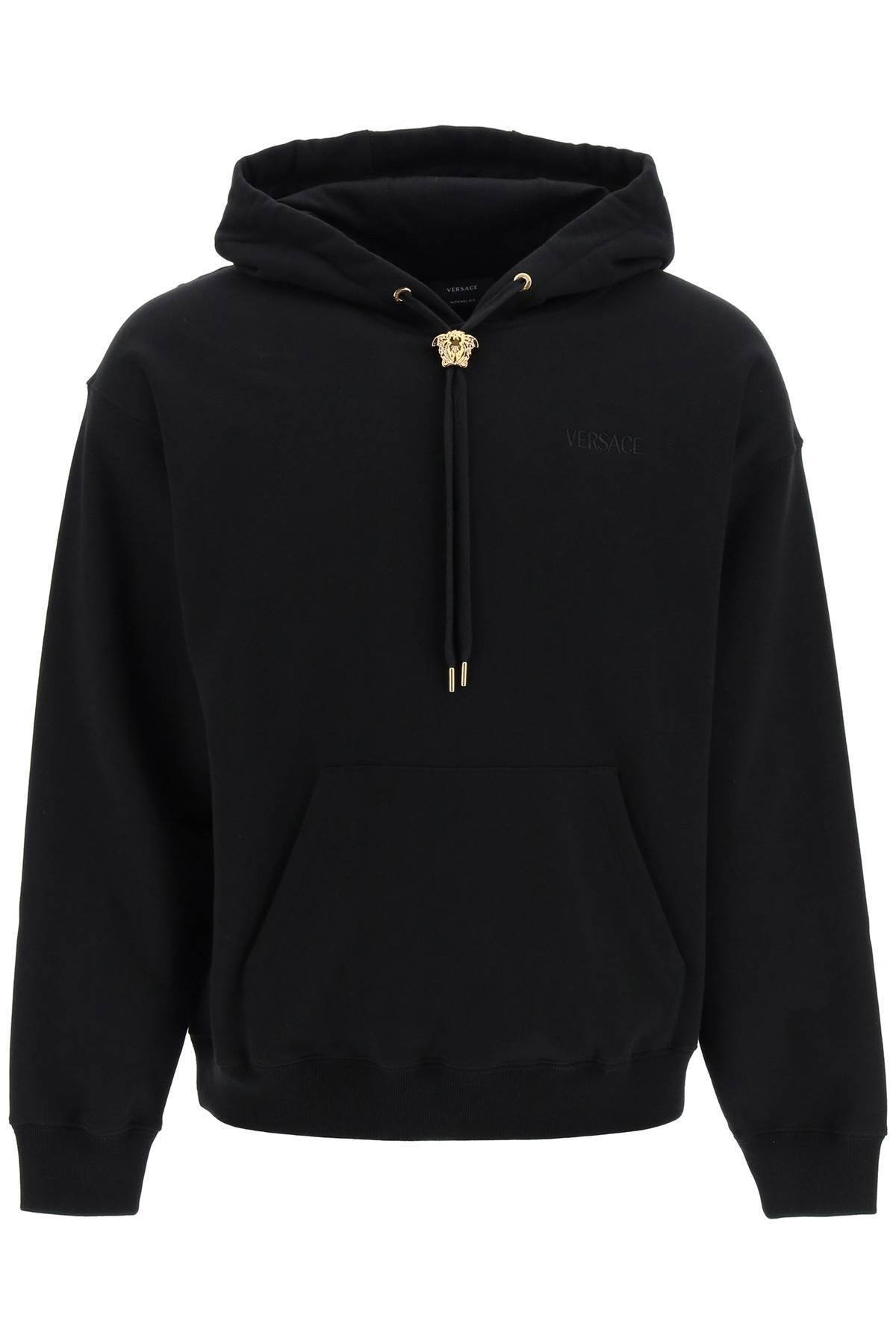 【送料&関税込】Versace Black Cotton Sweatshirt