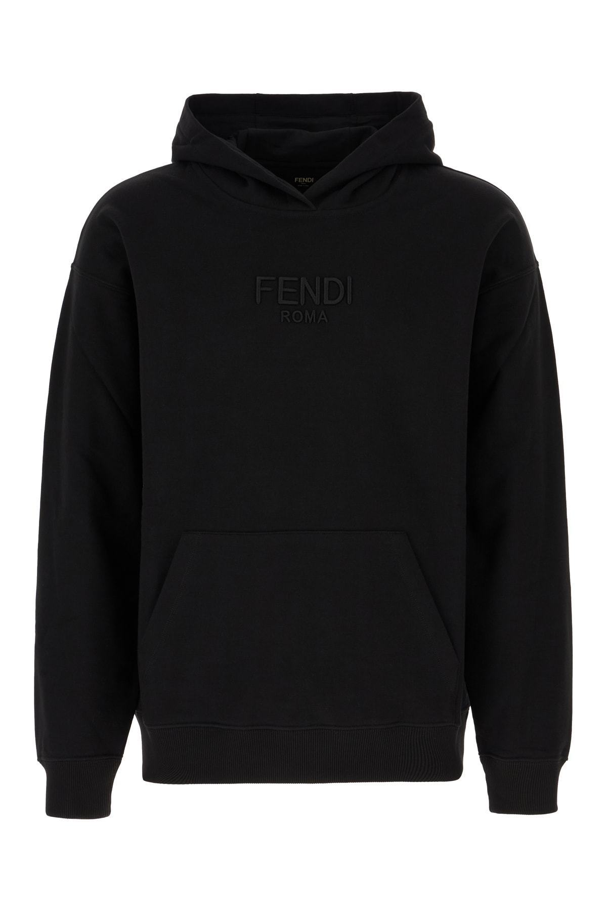 【送料&関税込】Fendi Black Cotton Sweatshirt