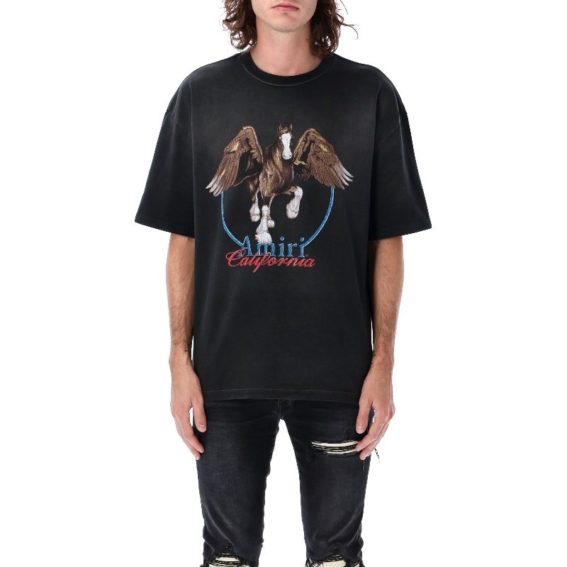 Tシャツ・カットソー AMIRI SS25 VINTAGE WASH PEGASUS TEE (AMJYTE1130 BLACK)