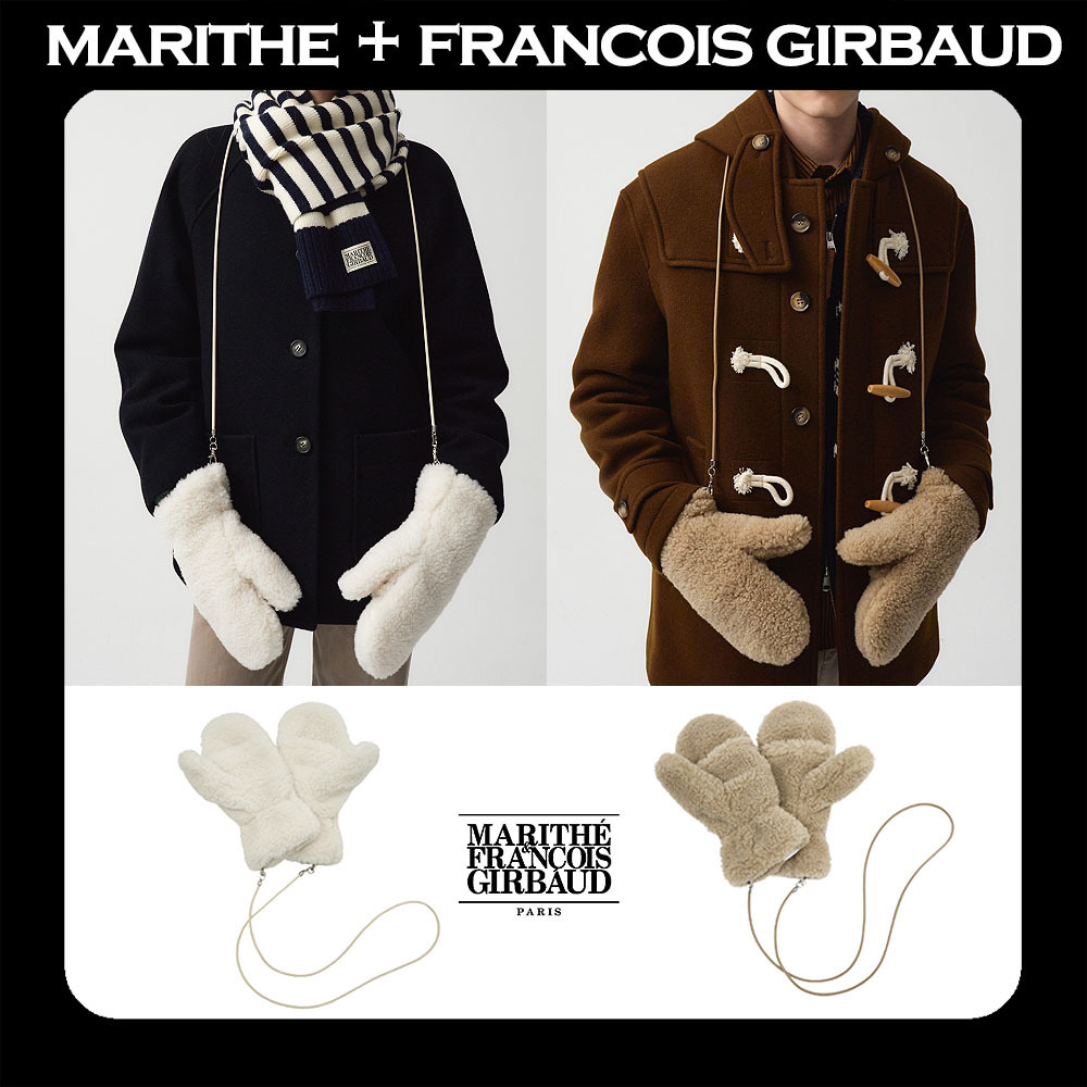 MARITHE★[正規品] 韓国大人気 REGULAR LOGO FUR MITTENS