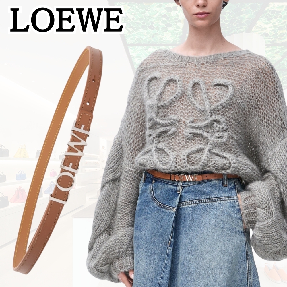 LOEWE*あなたの魅力を引き立てる*タン ベルト スムースカーフ