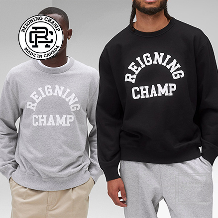 【Reigning Champ】スウェット☆Midweight Terry☆アーチロゴ