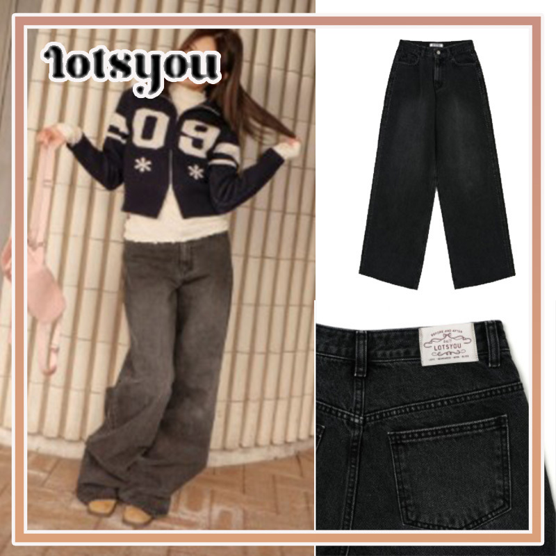 【LOTSYOU】Twinkle Denim Pants Black
