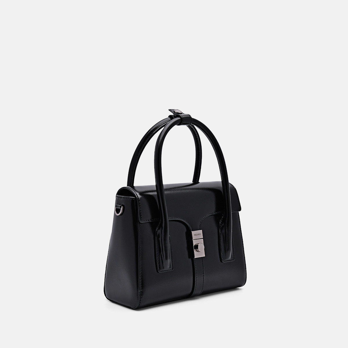 PEDRO★ペドロ Studio Farida レザーコンパクトハンドバッグPO86