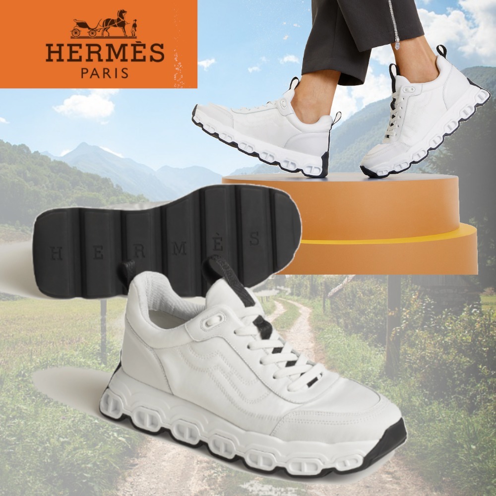 【アクティブな日常に】HERMES Impulse スニーカー ホワイト