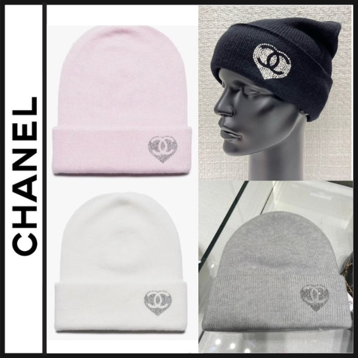 3色展開【CCロゴが可愛い☆】CHANEL ニットキャップ