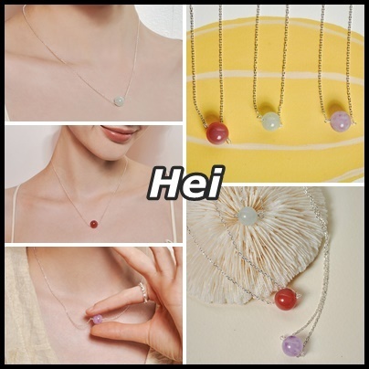 ★Hei★ sv925 color jade necklace ★韓国人気★sunmi着用★
