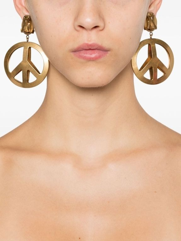 Moschino 関税送料込み 平和と愛のイヤリング