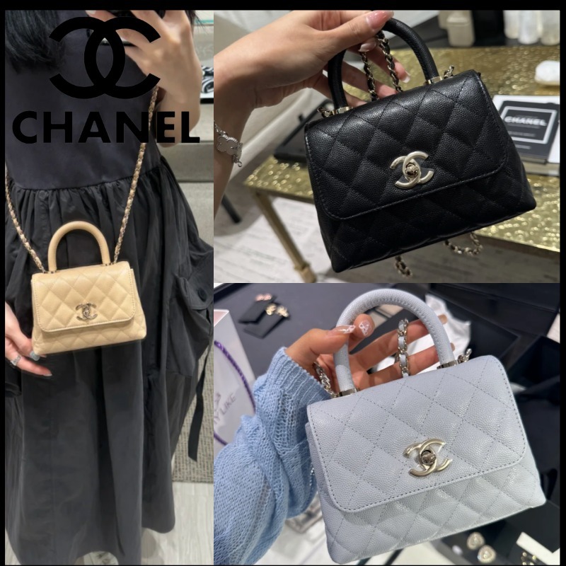 シックでお洒落☆【CHANEL】ココハンドル ミニ バッグ 入手困難♪【CHANEL】 ココハンドルミニショルダーバッグ14.5