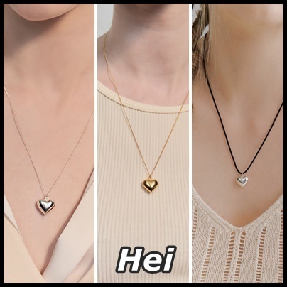 ★Hei★ pounding volume heart necklace ★韓国人気★