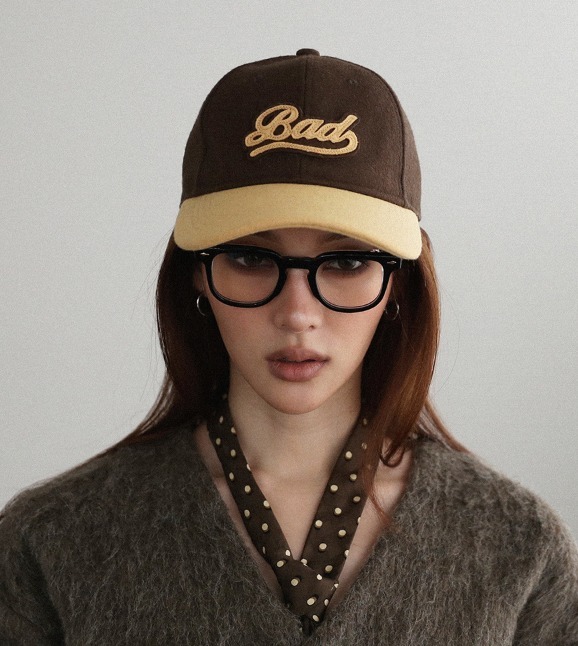 BADBLOOD ♥ Contrast Wool Ball Cap /追跡付 BADBLOOD☆韓国大人気 Contrast Wool Ball Cap (BADBLOOD