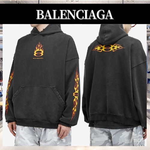 BALENCIAGA◆オーバーサイズ フレイム フーディ