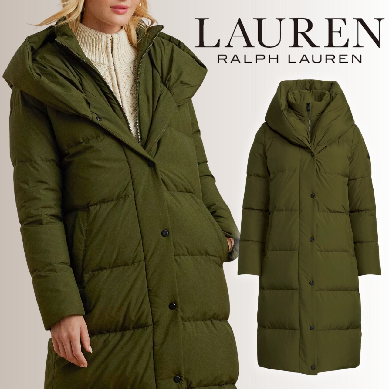 【RALPH LAUREN】オーバーサイズ キルティング ダウンコート