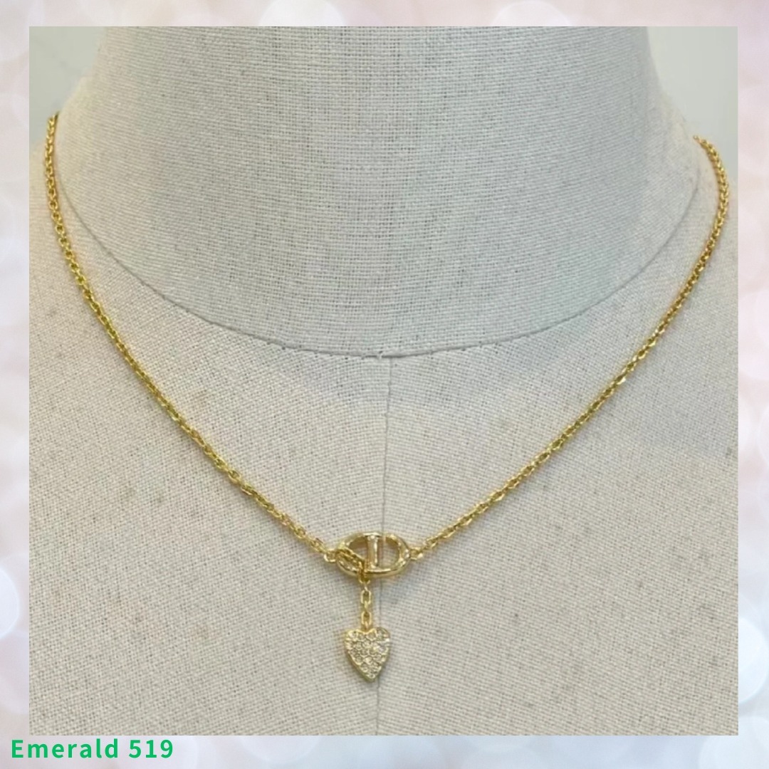 【首元華やか プレゼントに♪】Dior ハート付きネックレス