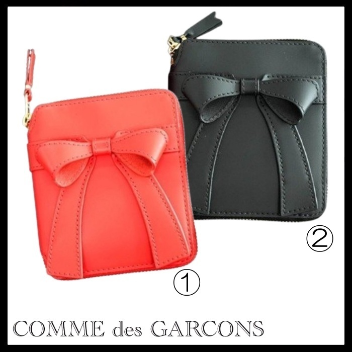 COMME des GARCONS 国内買付 ビッグ ボウ 二つ折りジップ財布