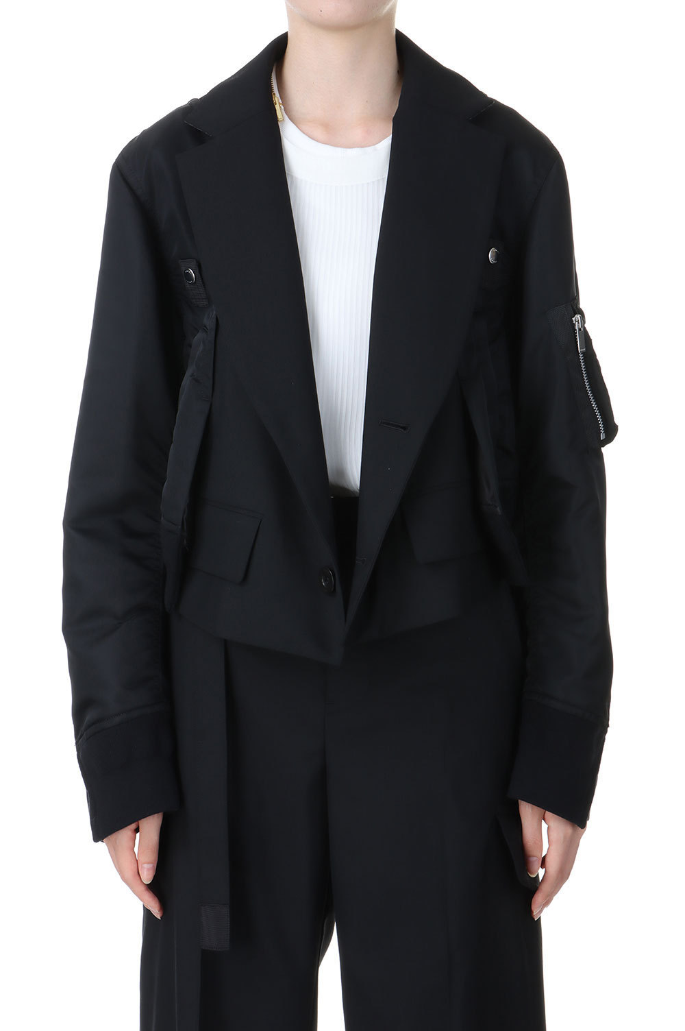益若つばさ愛用《 Sacai 》Suiting x Nylon Twill Jacket