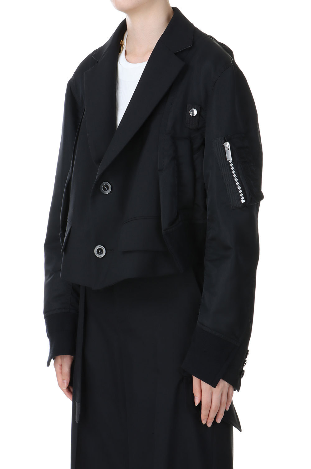 益若つばさ愛用《 Sacai 》Suiting x Nylon Twill Jacket