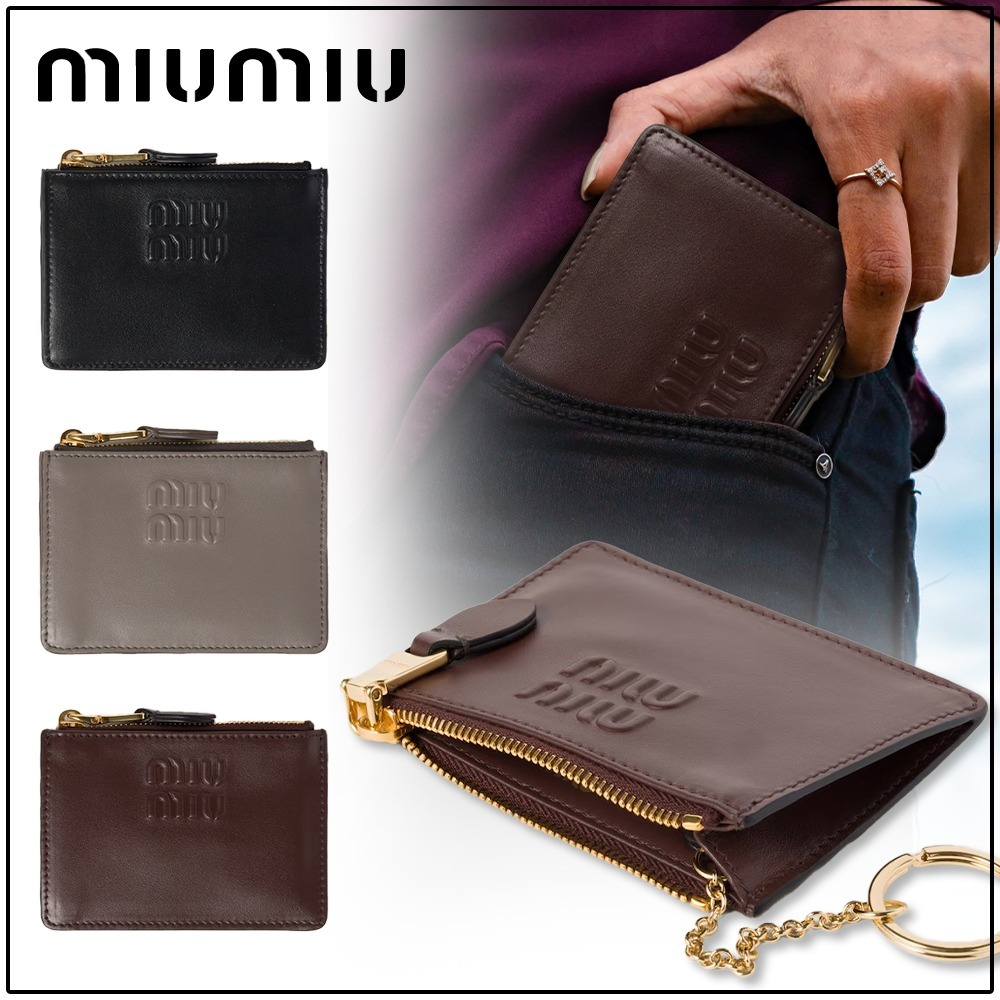 国内買付,ギフト【MIU MIU】レザー カードケース