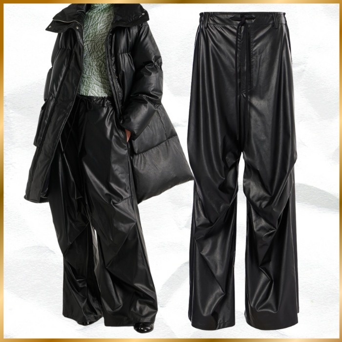 ♦MM6 Maison Margiela♦フェイクレザーワイドパンツ