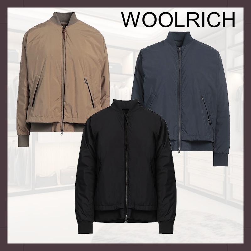 【Woolrich】ロゴ無地クルーネックシェルジャケット