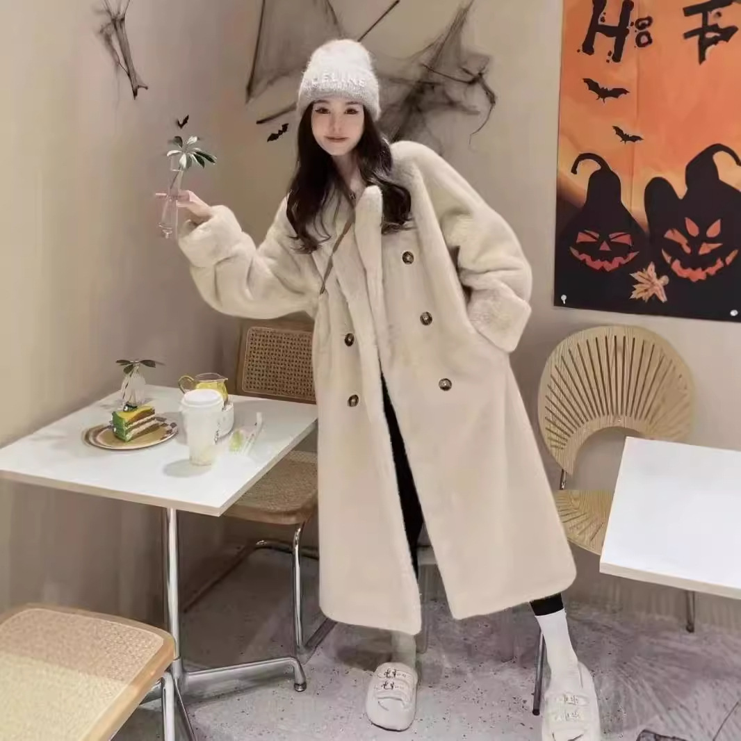 ゆったり もこもこ アウター ボア ロングコート カジュアル 韓国