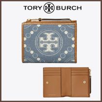★Tory Burch★T Monogram Denim Bi-Fold Wallet