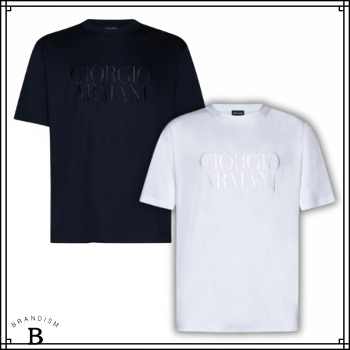 ■GIORGIO ARMANI■ロゴ刺繍 クルーネック Tシャツ