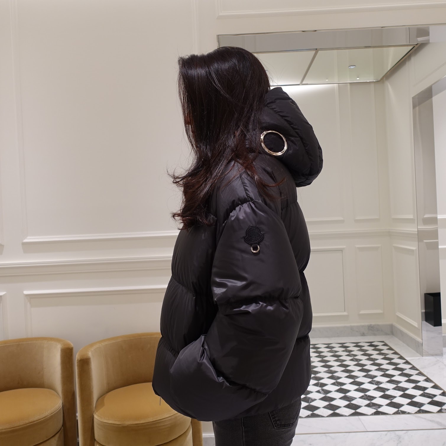 ★MONCLER × Willow Smith★Skaara ダウンジャケット Moncler | X Willow Smith Skaara Hooded Short Down Jacket