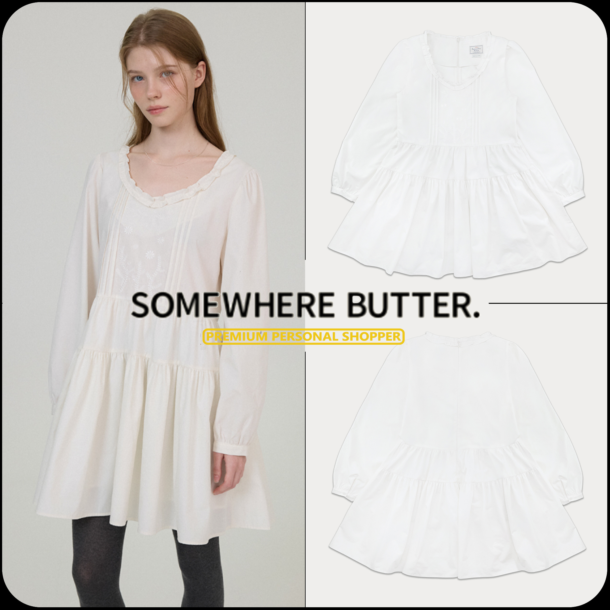 [SOMEWHERE BUTTER]★24FW★韓国人気★Vintage Flower Dress