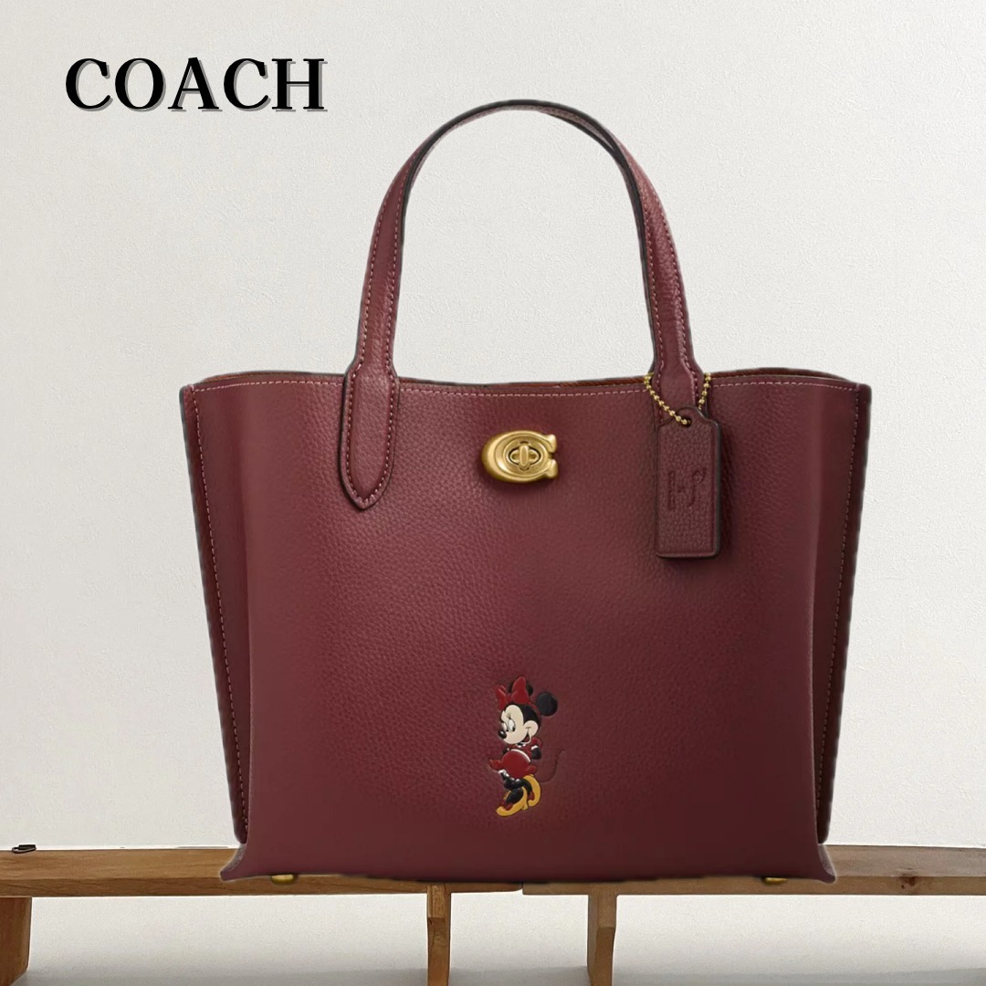 国内発送coach＊ディズニーコラボトートバッグ＊Willow Tote Bag