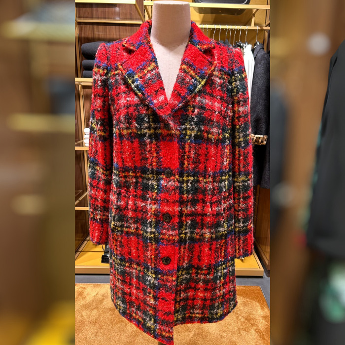 希少 DOLCE&GABBANA ドルガバ チェック ミディ コート