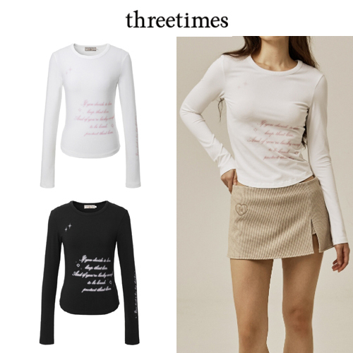 ★24-25FW新作★threetimes★Love message tee