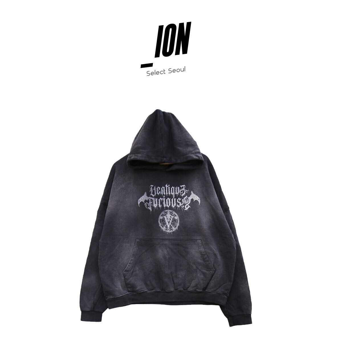 【IONSEOUL】GEAR graphic pigment hoodie 4FM225