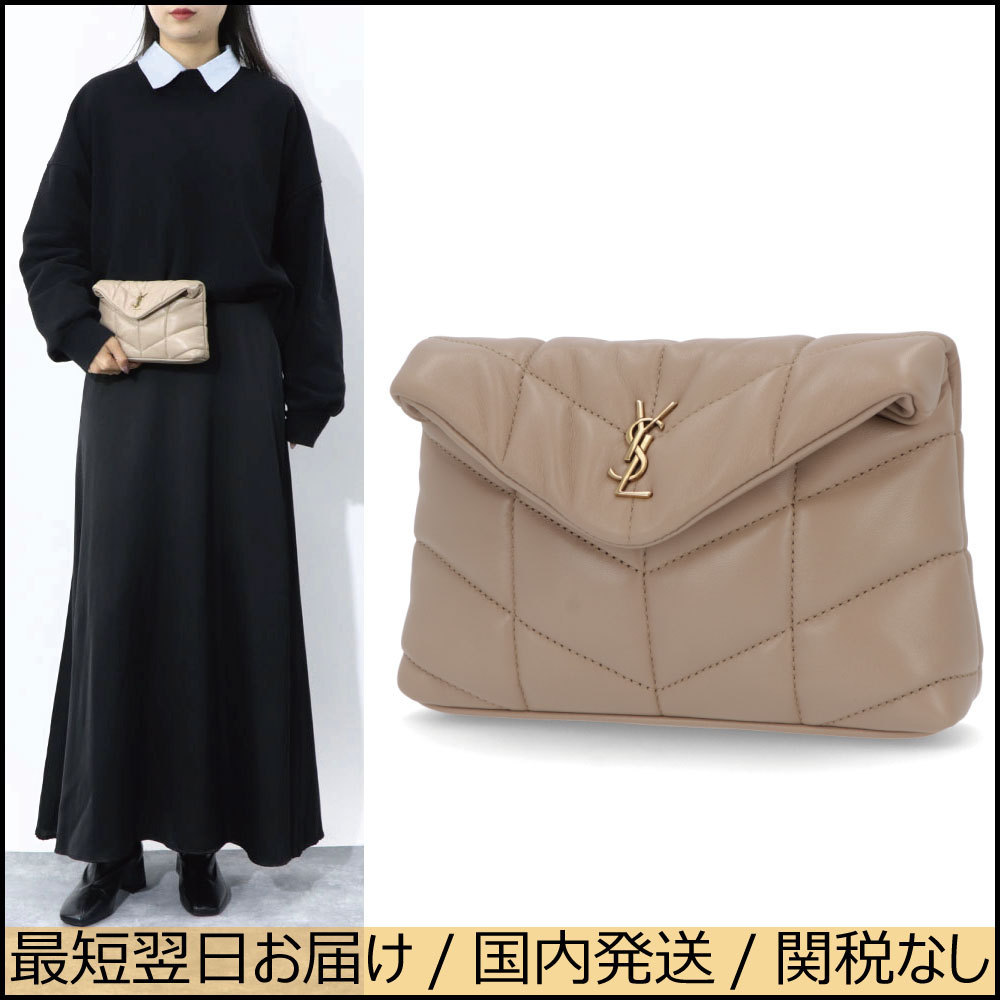 SAINT LAURENT スモール ポーチ YSL POUCH PUFFY