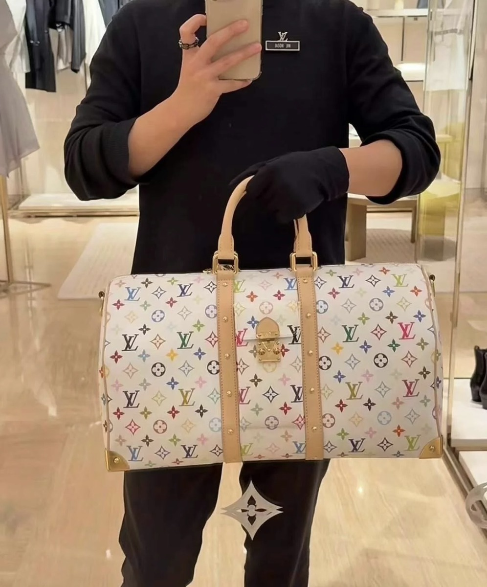旅行のお供に カラフル\tLouisVuitton村上隆コラボボストンバッグ