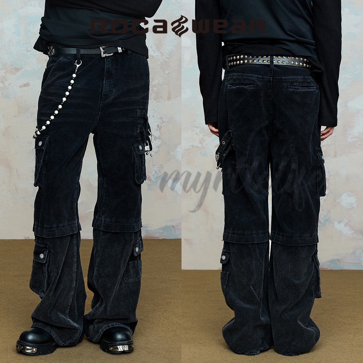 Roca Wear★コーデュロイ マルチポケット ウォッシュドパンツR69