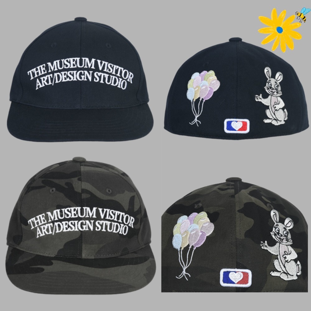 THE MUSEUM VISITOR★韓国★男女兼用★RABBIT EMBROIDERY CAP