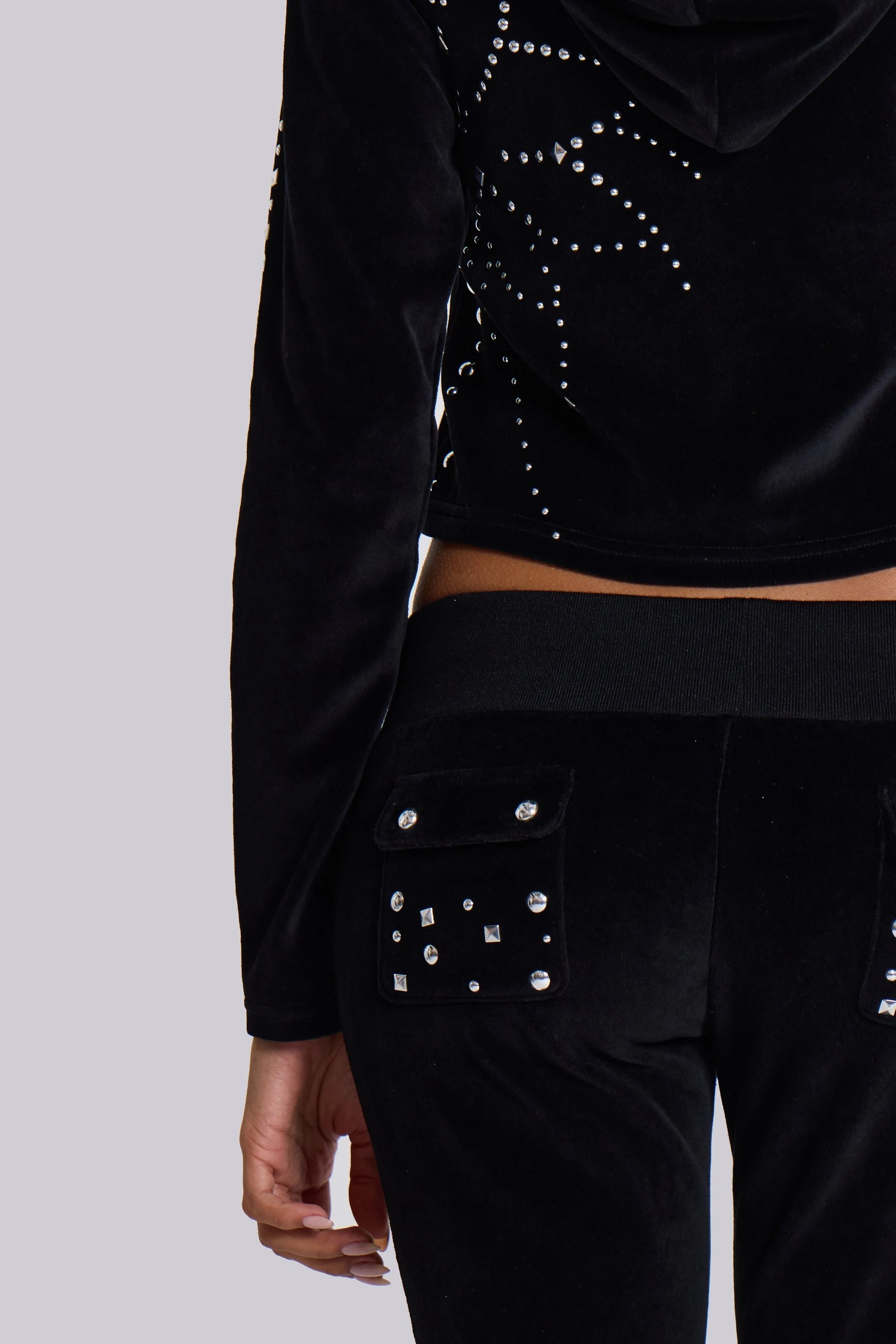 JADED LONDON Superset スタッズ付き ベロア セットアップ
