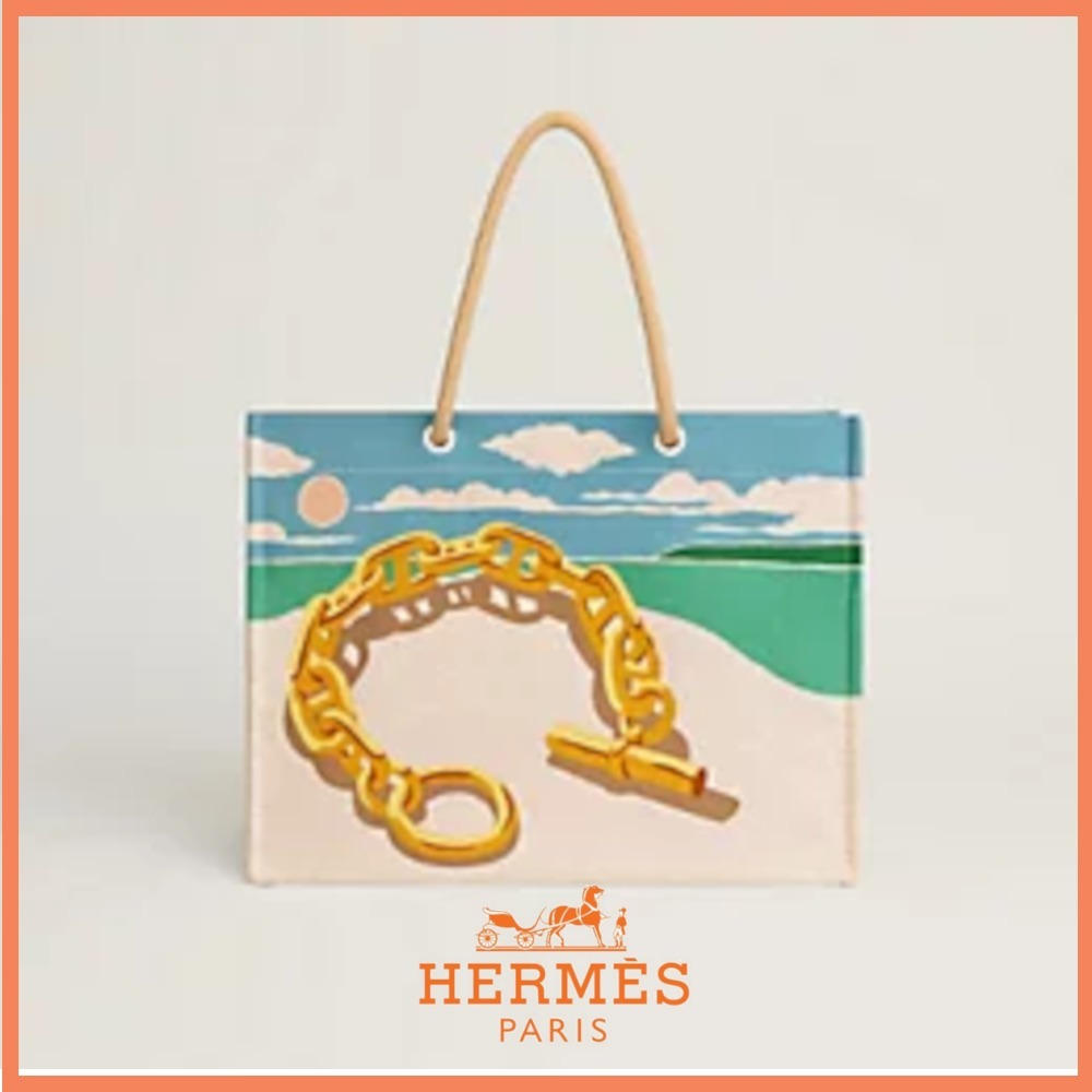 【オシャレさん必見♪】HERMES ビーチバッグ