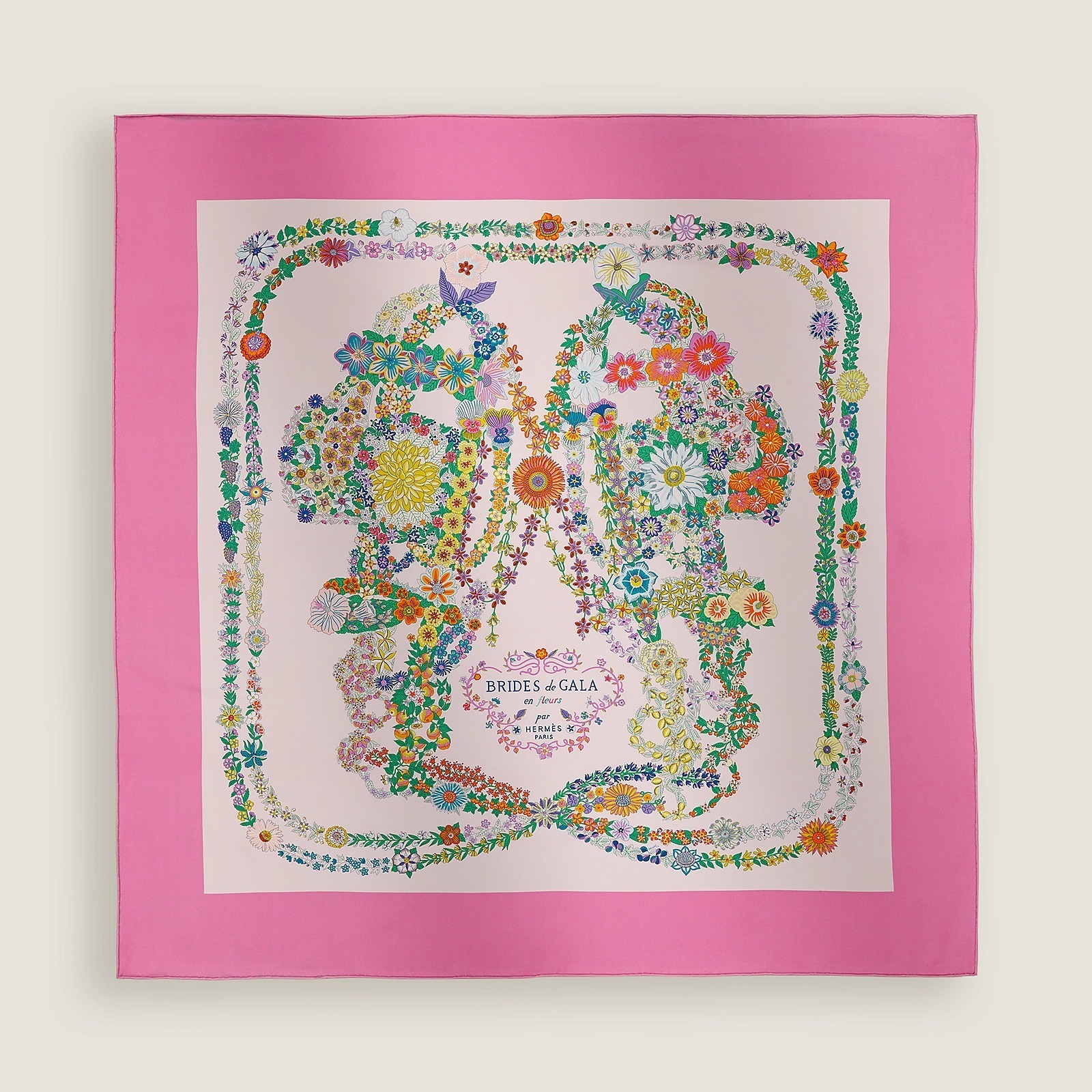 HERMES】お花が可愛い☆人気 カレ90 Brides de Gala en Fleurs