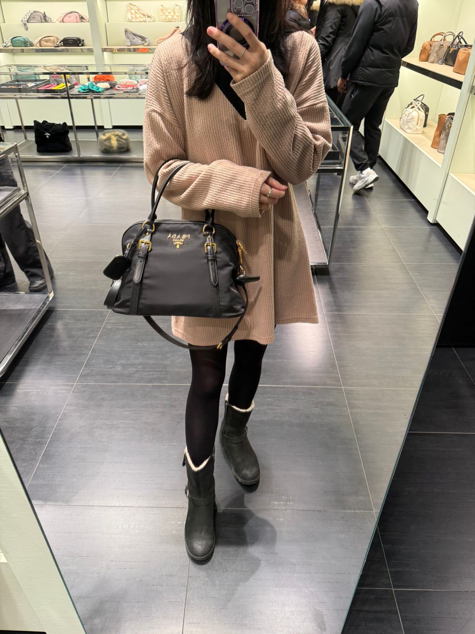 【直営店買付】PRADA ナイロン＆サフィアーノ 1BB013 ZMY F0002