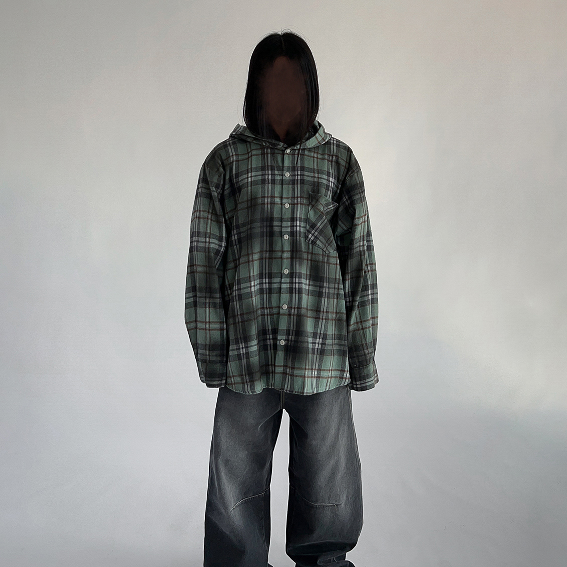 [COLN] youth dirty hood shirt (2c) フードシャツ