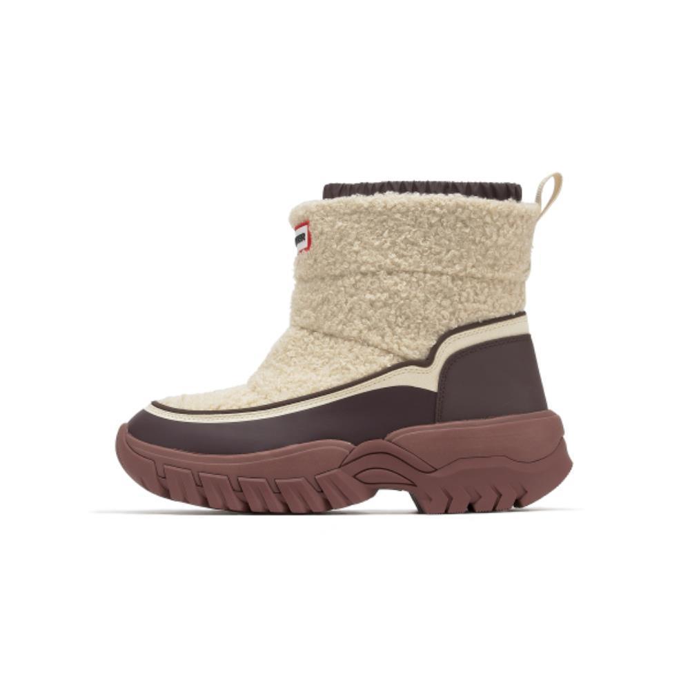 ★HUNTER★ WOMEN Wanderer Boucle Short Snow Boots Canvas Cre