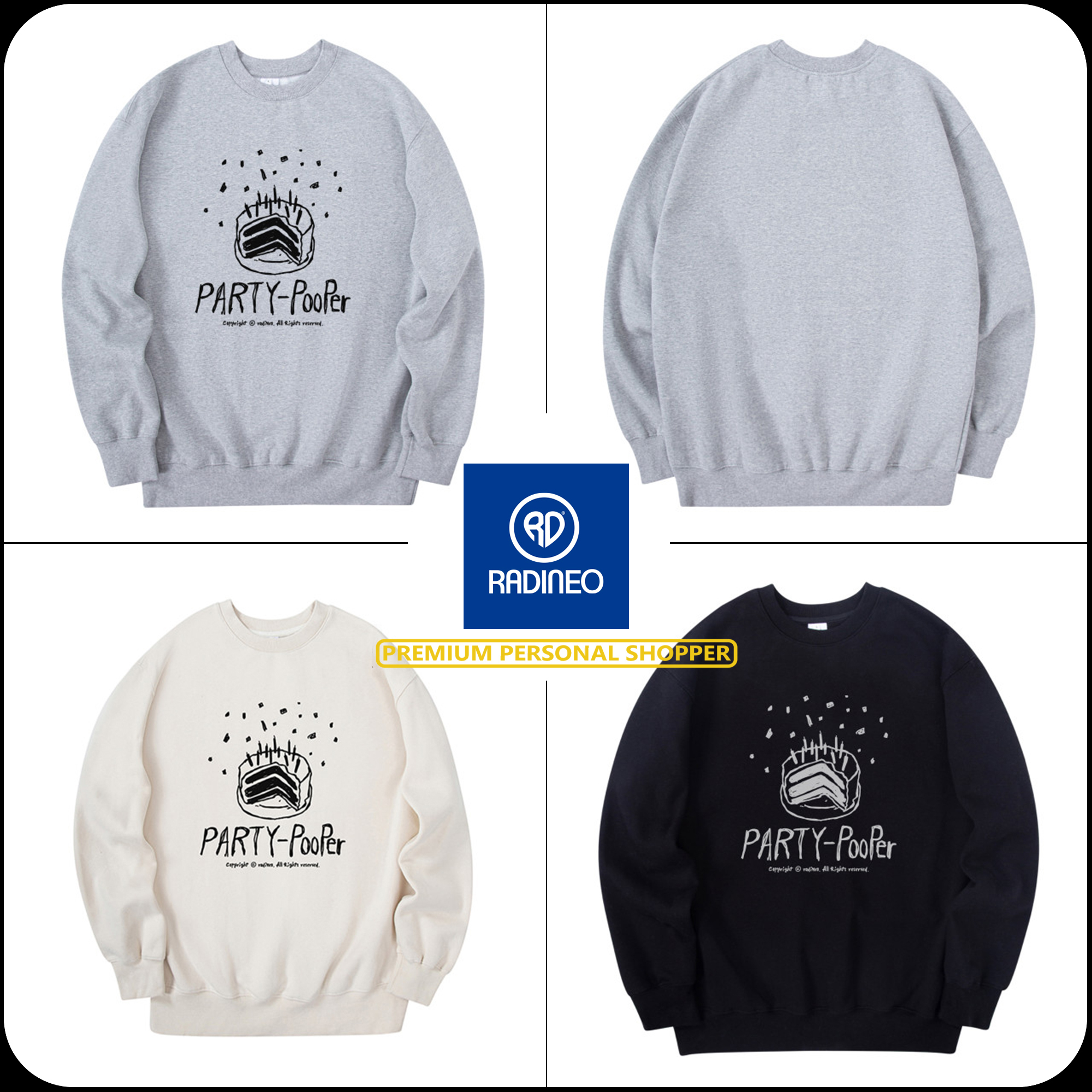 [RADINEO]★24FW★韓国人気★PARTY POOPER SWEATSHIRT